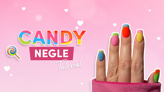 Farverig fransk manicure - trin for trin med candy-inspireret nailart